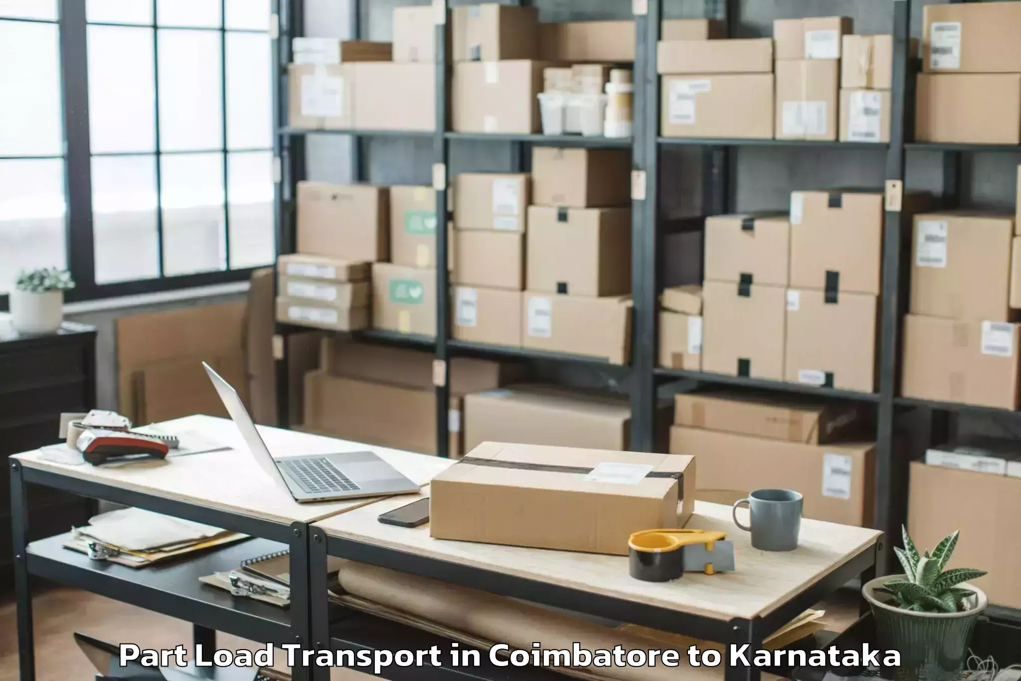 Book Your Coimbatore to Kuvempu University Shimoga Part Load Transport Today